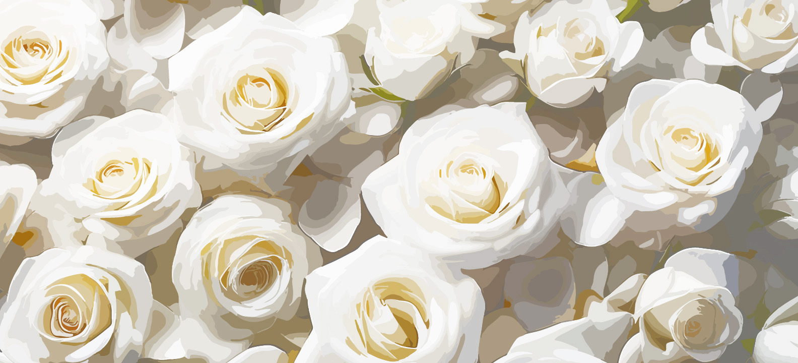 Background Image Option: White Rose Petals