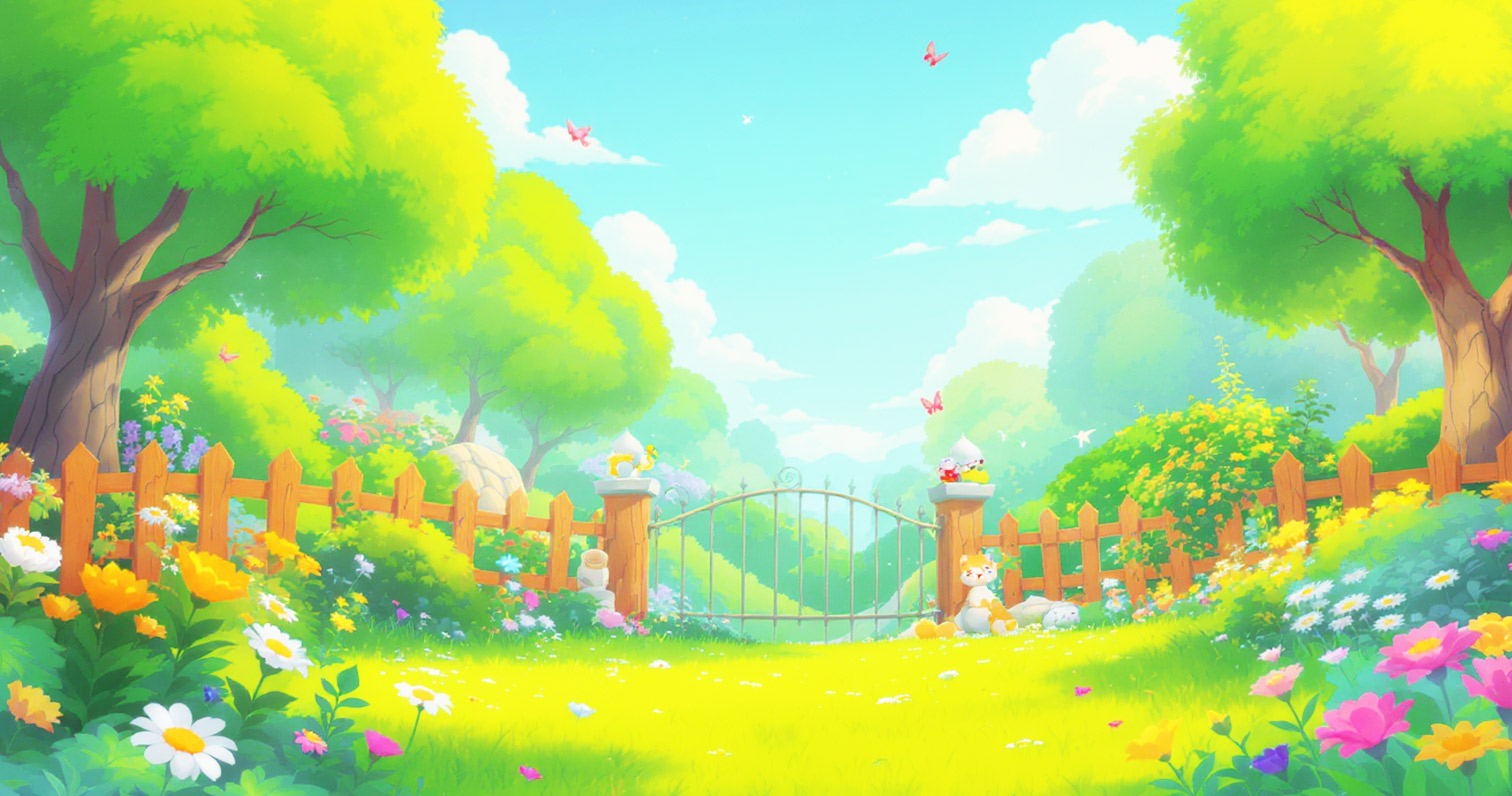 Background Image Option: Anime Garden
